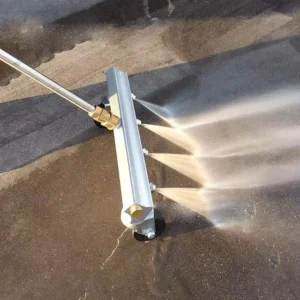 Car Chassis and Road Cleaning Tool – Stainless Steel & Aluminum Alloy – 65° Fan Spray, 1/4 Quick Connect, 2-Wheel Design