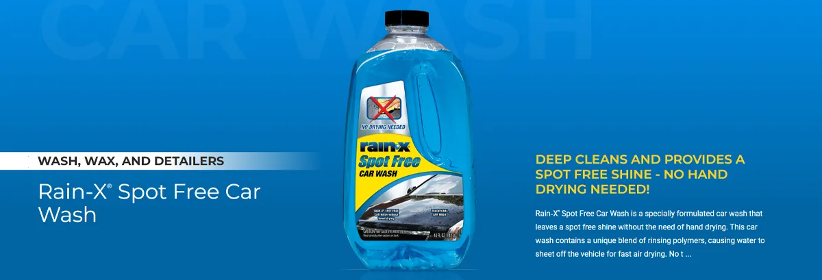 Amazon product card for Rain-X Spot Free Car Wash