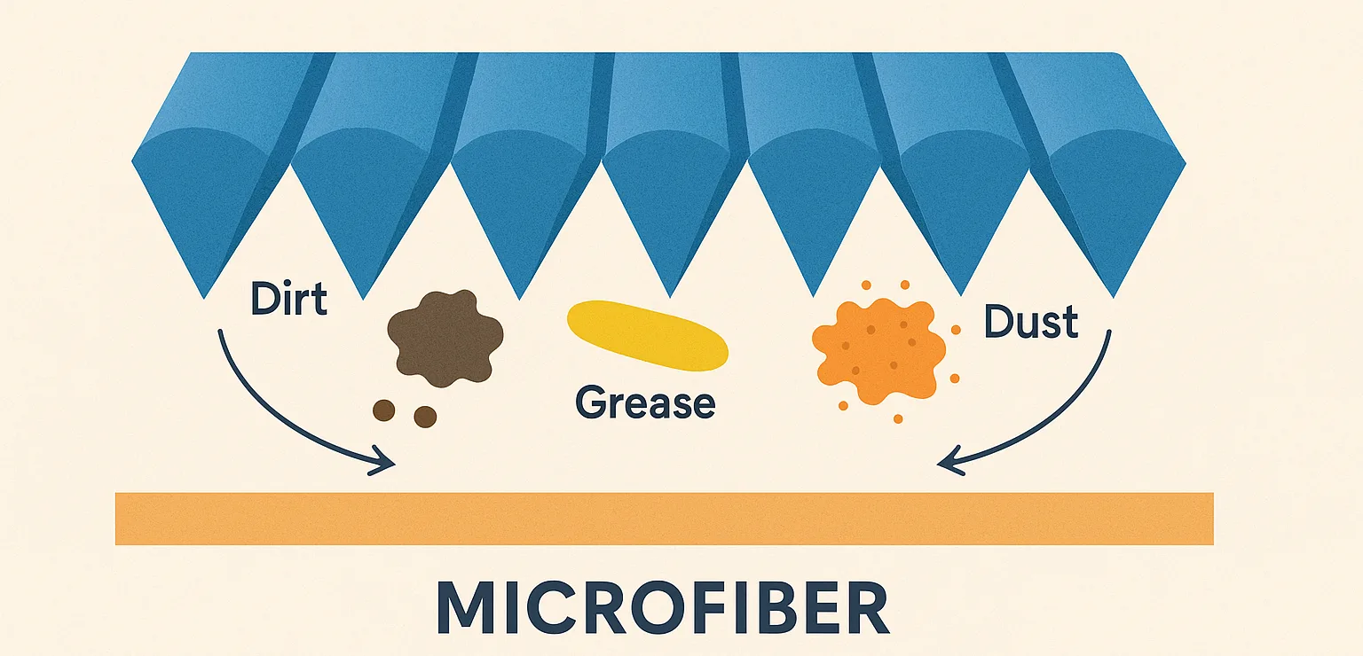 The Science Behind Microfiber Towels on white background
