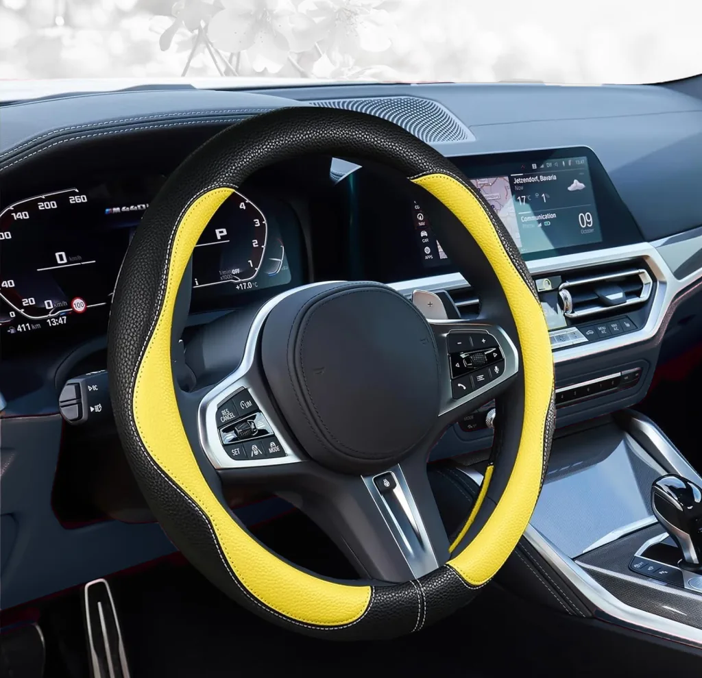 Pikachu Steering Wheel Cover on white background