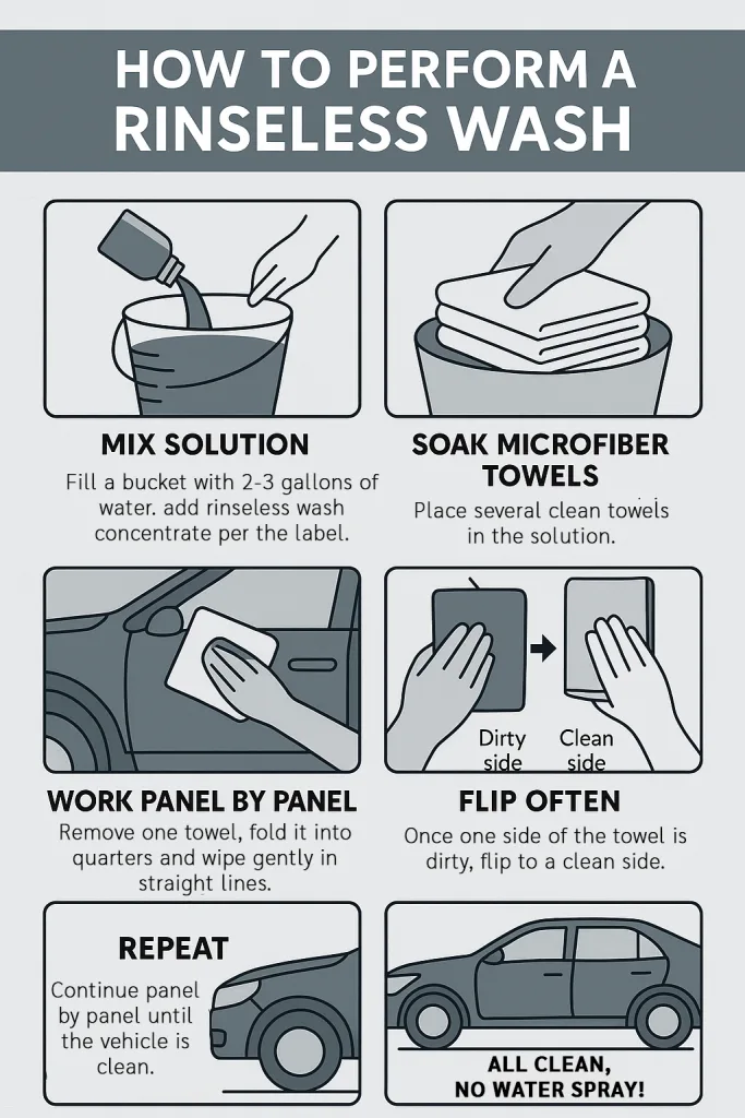 Makes 1 gallon of ready-to-use rinseless wash on white background