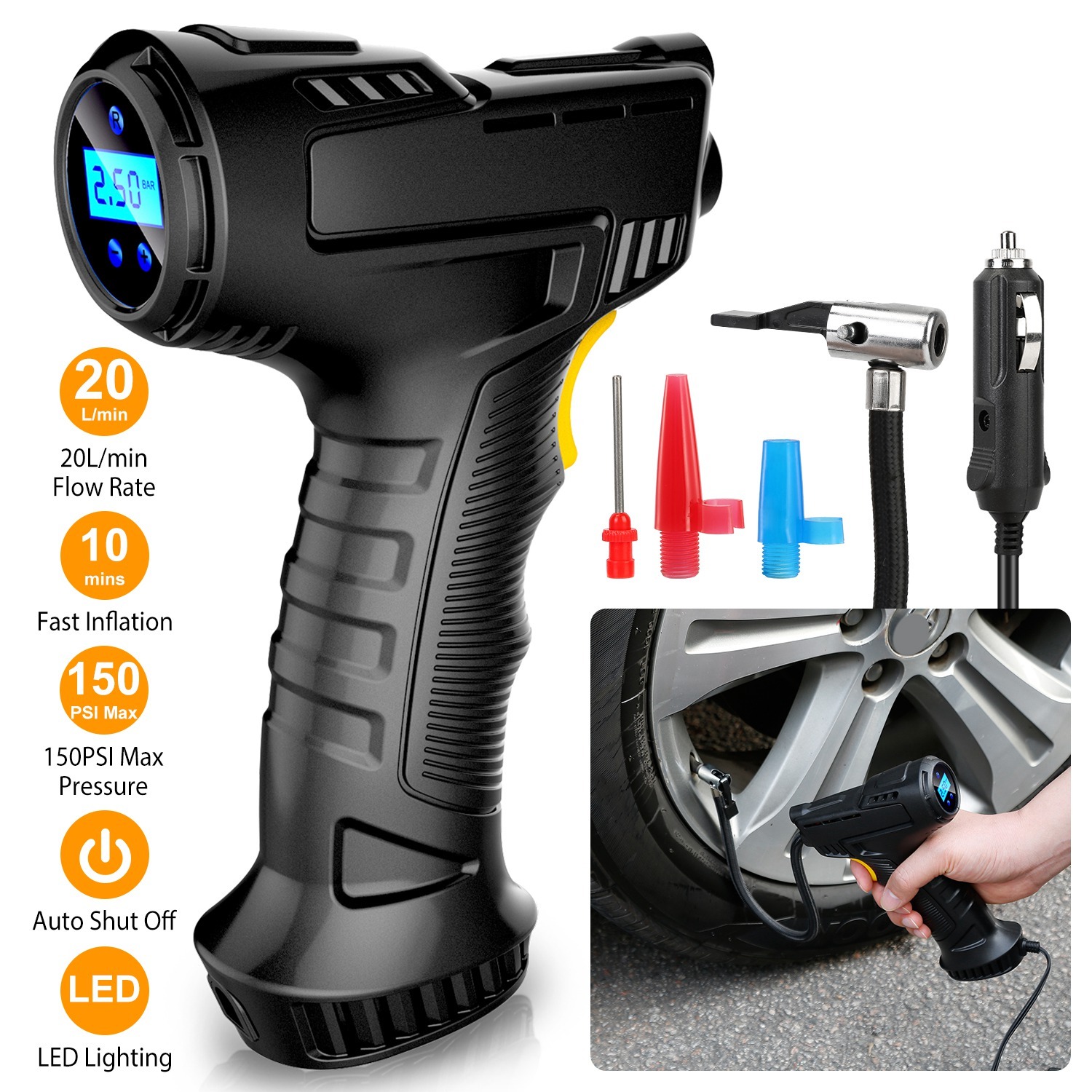Portable Car Tire Inflator