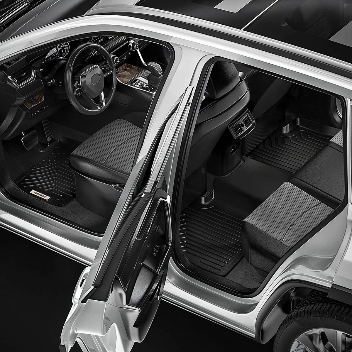 Laser scanned truck floor mats