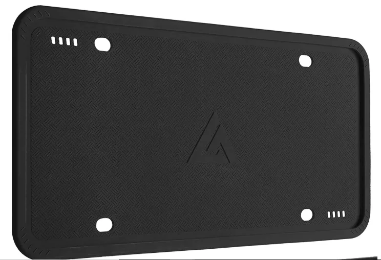 The Stealth: Silicone License Plate Frame on white background