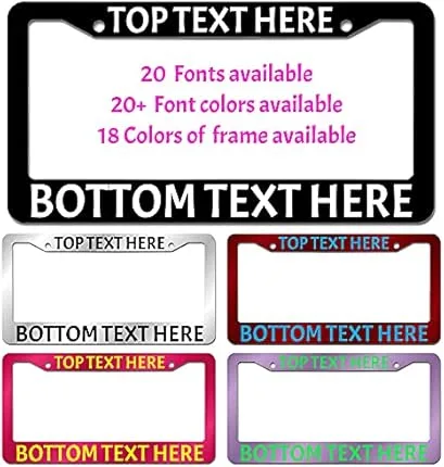 Amazon product card for The Custom: Personalized License Plate Frame