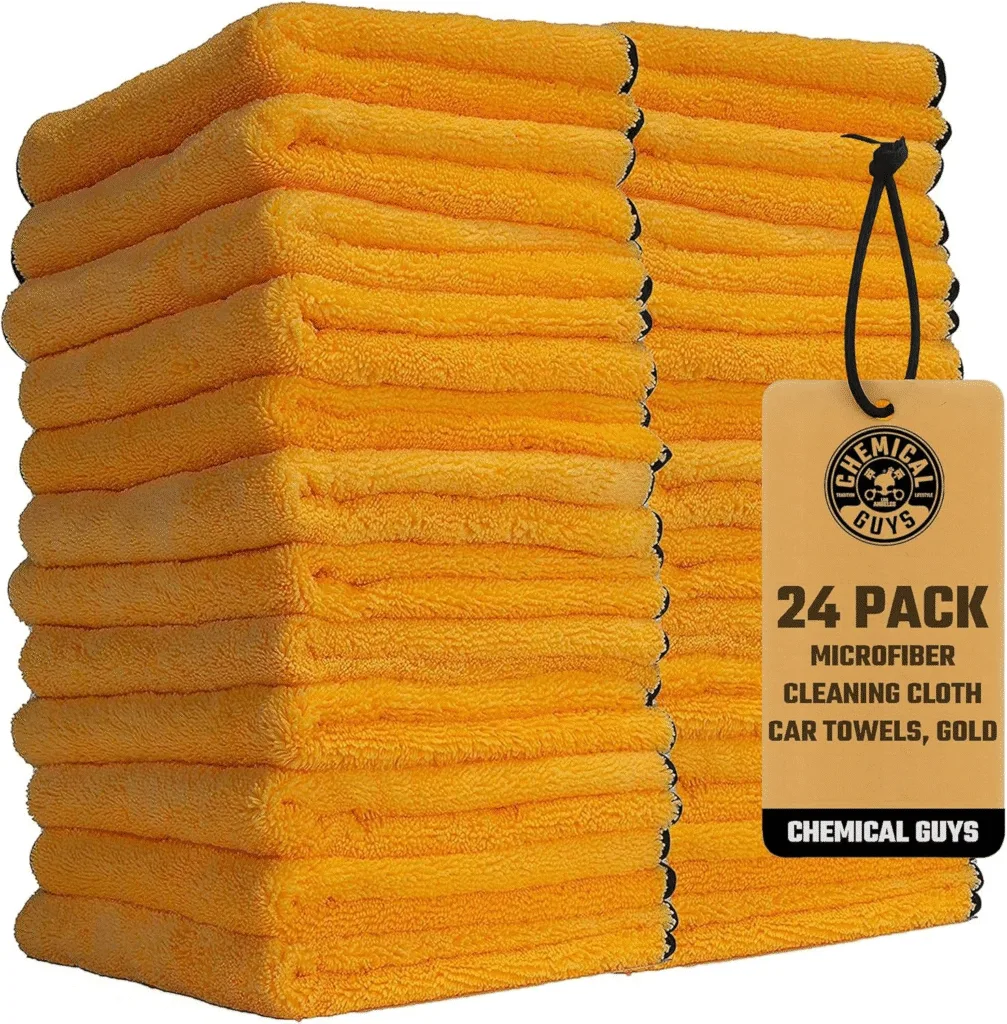 Amazon product card for 1200 GSM microfiber drying towels