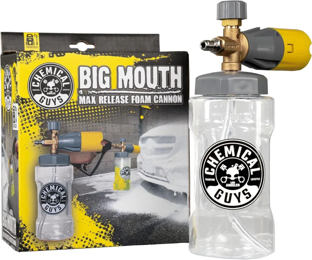 Amazon product card for MTM Hydro PF22 Foam Cannon