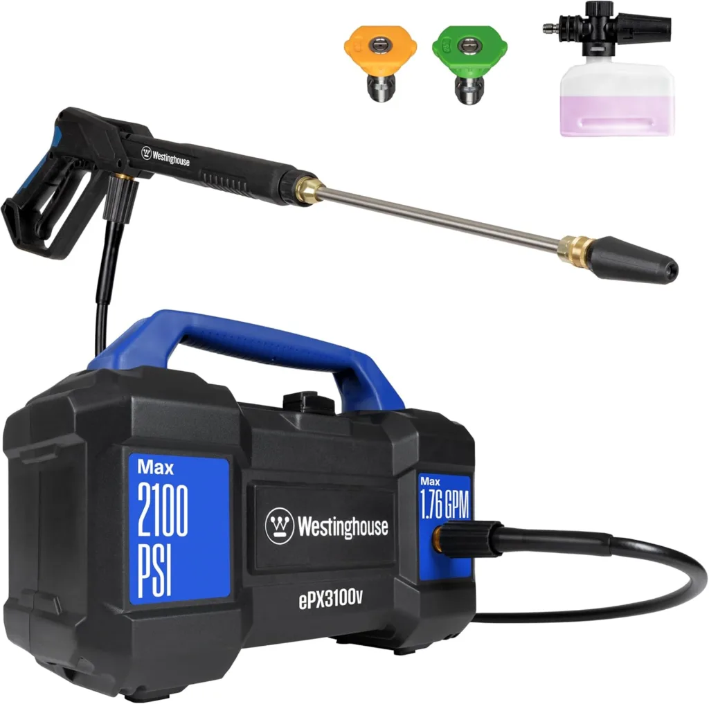 Westinghouse ePX3100v pressure washer on white background