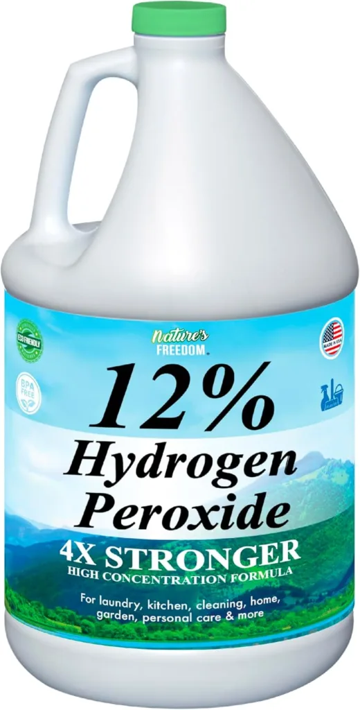 Amazon product card for Hydrogen Peroxide for Organic Stains