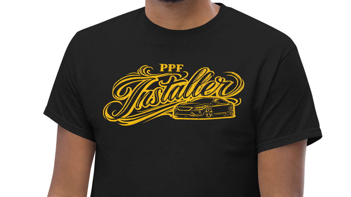 Gloss Logic Detailer T's - PPF Installer Tattoo Script t-shirt design.